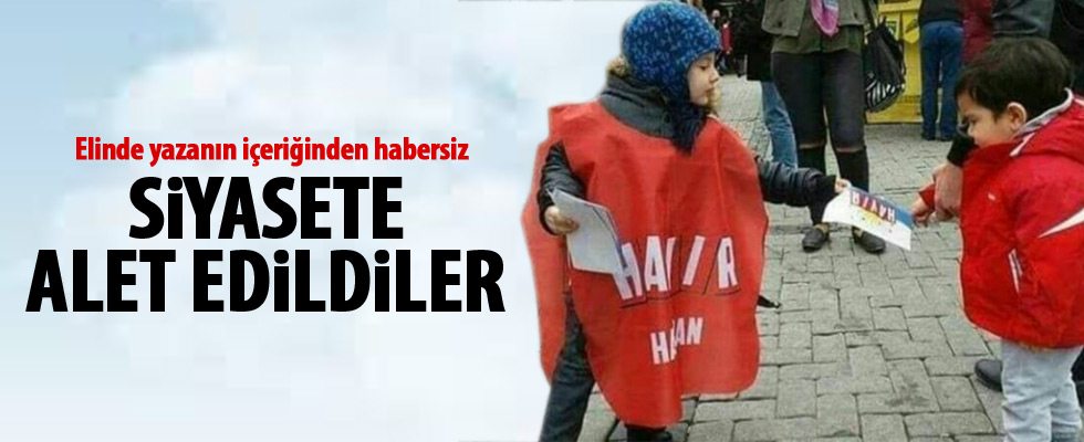 Hayırcılar çocukları sahaya sürdü