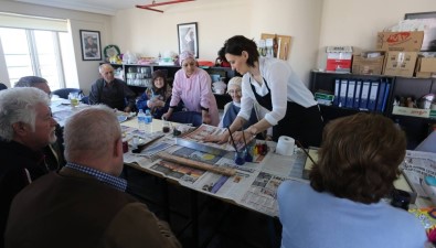 Yaşlılar Haftasında Ebru Sanatının İnceliklerini Öğrendiler