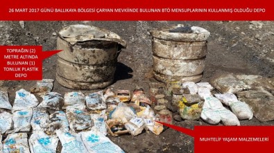 Şırnak'ta PKK'ya ait 1 ton yaşam malzemesi ele geçirildi