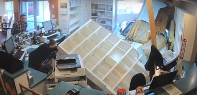 Otomobil Hayvan Hastanesine Daldı