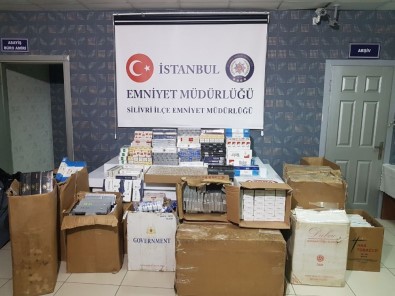 Silivri'de Bir Evde 32 Bin Paket Kaçak Sigara Ele Geçirildi
