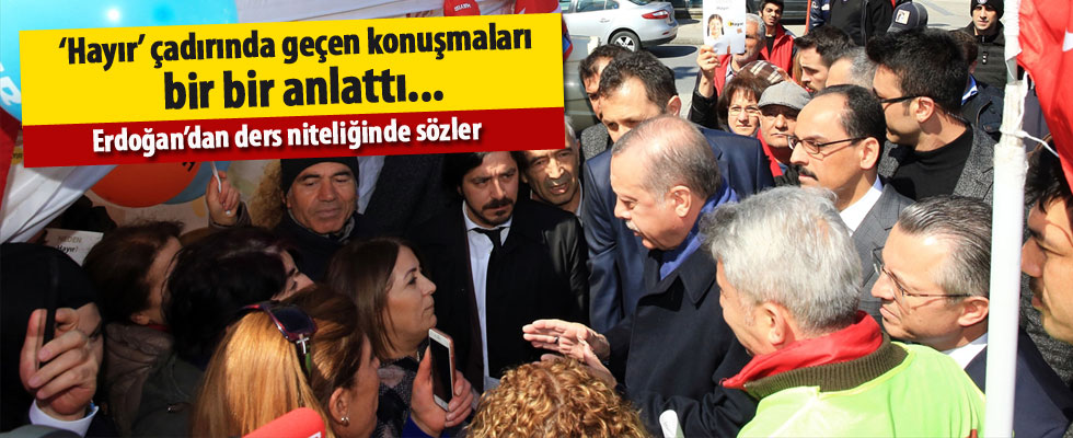 Cumhurbaşkanı Erdoğan hayır standına yaptığı ziyareti anlattı