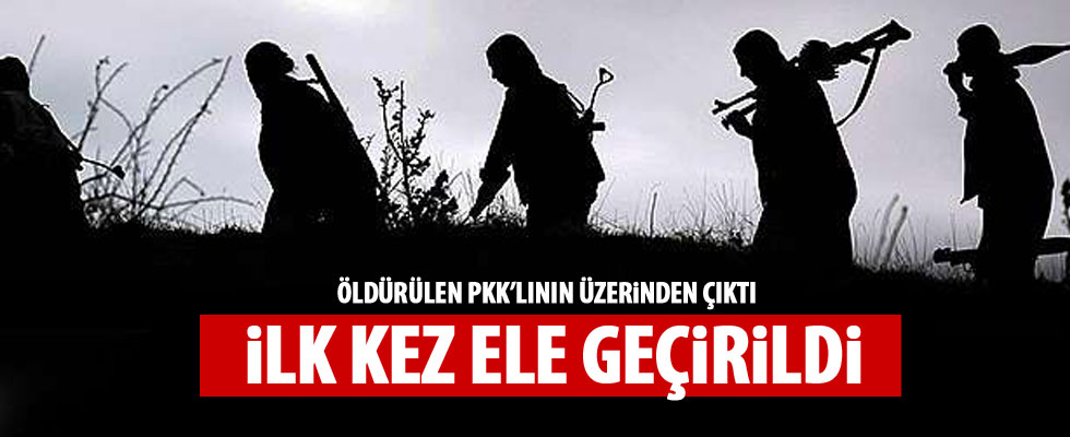 Öldürülen PKK'lının üzerinden çıktı!