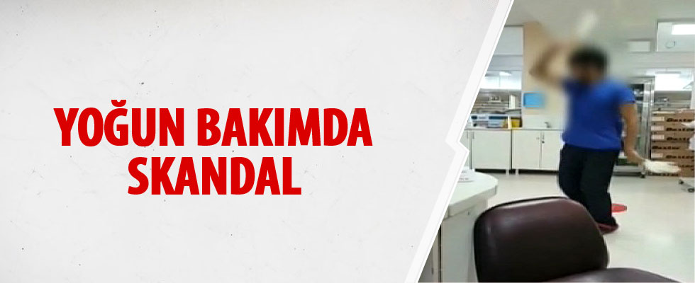 Yoğum bakımda skandal görüntü