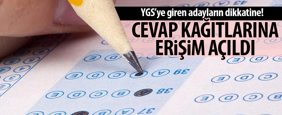 YGS cevap kağıtlarına erişim açıldı