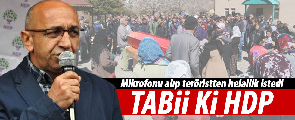 HDP'li vekil terörist cenazesinde