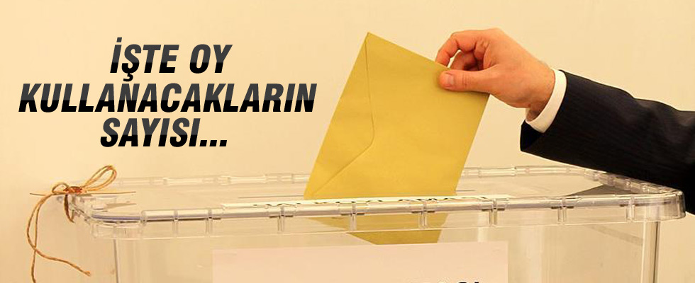 Yurt içi seçmen sayısı 55 milyon