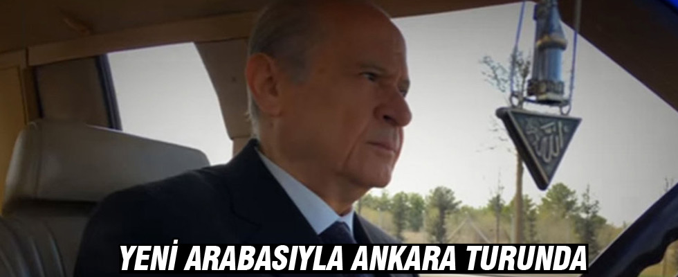 Devlet Bahçeli, yeni klasik otomobiliyle Ankara turunda