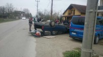 Otomobil Takla Attı Açıklaması 2 Yaralı