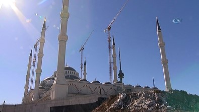 Erdoğan Çamlıca Camii'nde inceleme yaptı