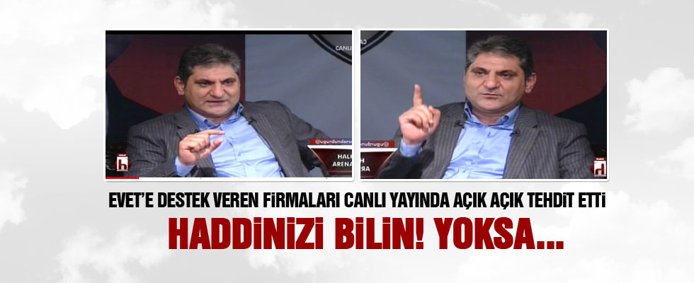 Aykut Erdoğdu canlı yayında tehdit etti