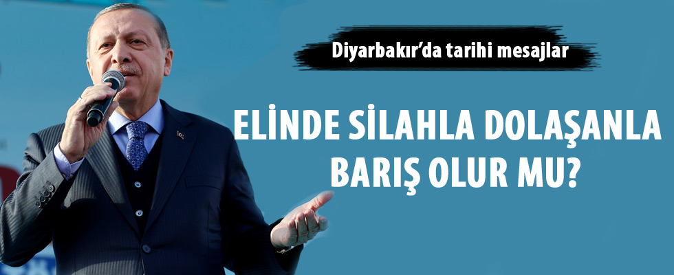 Cumhurbaşkanı Erdoğan'dan Diyarbakır'da flaş açıklamalar
