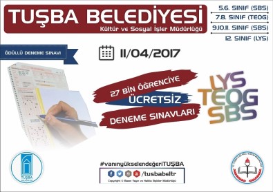 Tuşba Belediyesinden 27 Bin Öğrenciye Ücretsiz Ödüllü Deneme Sınavı