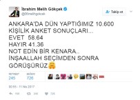 ANKET SONUÇLARI - Ankara Büyükşehir Belediye Başkanı Gökçek Son Referandum Anketini Açıkladı