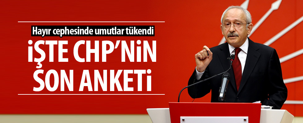 CHP'nin elindeki ankette 'evet' önde