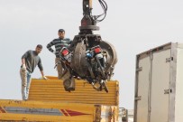 KAPKAÇ - Trafikten Men Edilen Motosikletler Geri Dönüşüme Gönderildi
