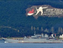 EGE DENIZI - Rus askeri gemisi Çanakkale Boğazı'ndan geçti