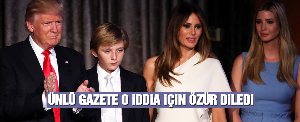 Daily Mail, Melanie Trump’tan özür diledi