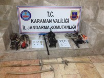 AKÇAŞEHIR - Karaman'da Jandarmadan Kaçak Kazıya Suçüstü