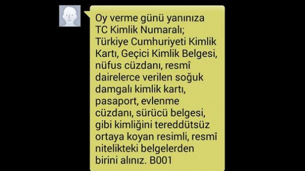 YSK seçmenleri kısa mesaj ile uyardı