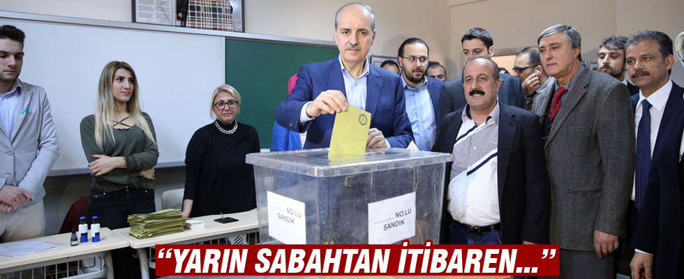 Başbakan Yardımcısı Numan Kurtulmuş oyunu kullandı