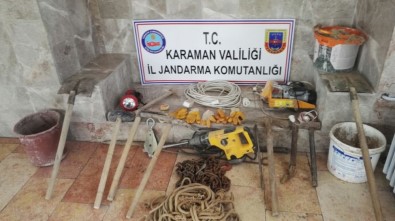 Karaman'da Kaçak Kazı Operasyonu Açıklaması 3 Gözaltı