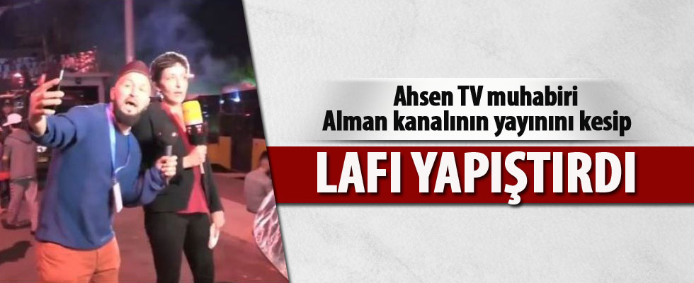Ahsen TV muhabiri, Alman kanalın canlı yayınını kesti: Pert oldunuz, Almanlar yenildi