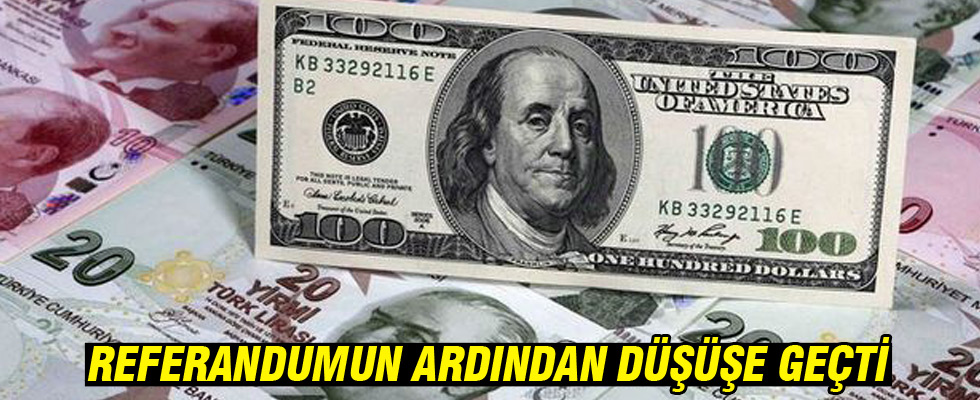 Dolar referandumdan sonra düşüşe geçti