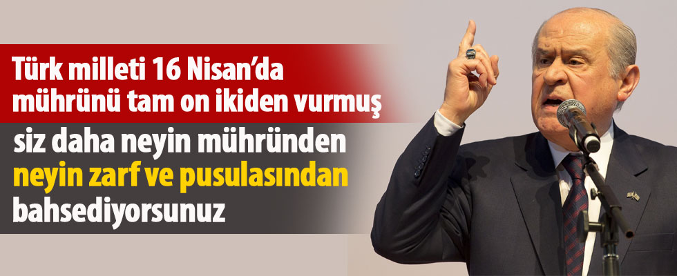 Devlet Bahçeli'den flaş açıklamalar