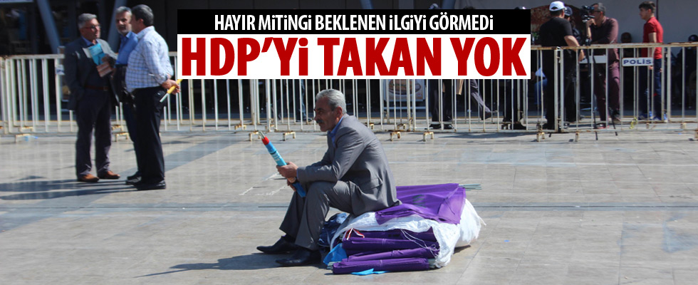 Aydın'da HDP'nin 'hayır' mitingi beklenen ilgiyi görmedi