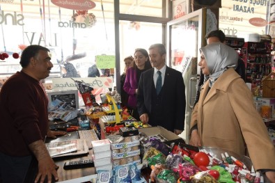 Milletvekili Canan Candemir Ve Tahmazoğlu, Akkent Esnafından 'Evet' Sözü Aldı