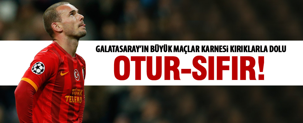 Galatasaray büyük maçlarda dağıldı