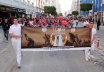 1 Kilometrelik Dev Türk Bayrağı İle '57. Alay Çanakkale Vefa Yürüyüşü'