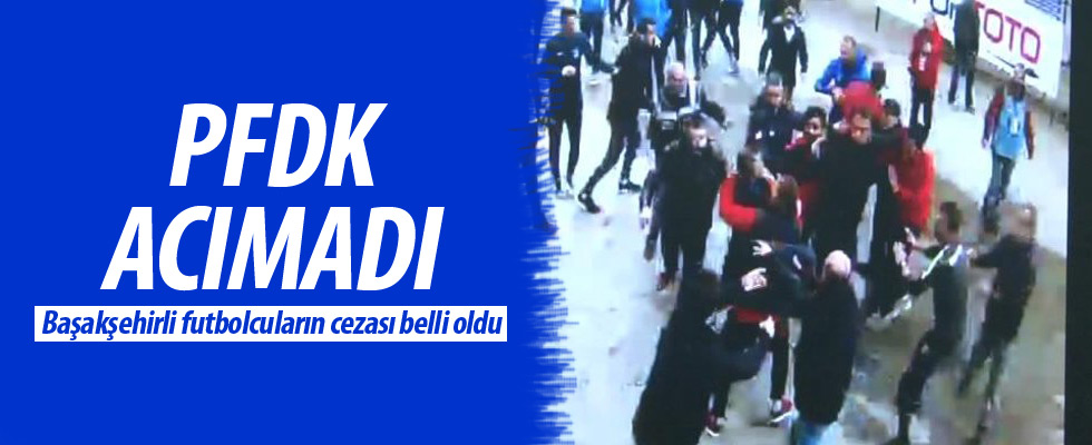 Başakşehirli futbolculara ceza