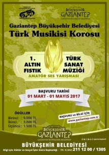 Gaziantep'te Altın Fıstık Ses Yarışması Düzenleniyor