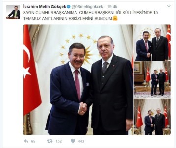 Başkan Gökçek'ten Cumhurbaşkanı Erdoğan'a Ziyaret