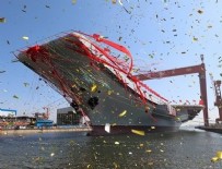İLK UÇAK GEMİSİ - Çin'in ilk yerli yapım uçak gemisi suya indirildi