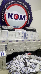 Mersin'de 7 Bin 500 Paket Kaçak Sigara Ele Geçirildi