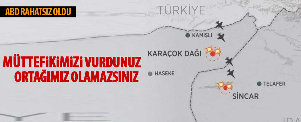 Türkiye teröristleri bombaladı ses ABD'den geldi