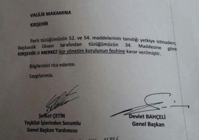 MHP Kırşehir İl Başkanı Arif Ekici, '3 İlçenin Seçimleri Genel Merkez Tarafından İncelenecek'