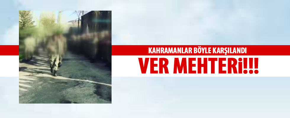Kahramanlara Mehter Marşı'yla karşılama