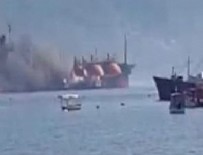 TANKER YANGINI - Körfez'de yürekler ağza geldi