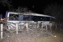 Tur Otobüsü Kaza Yaptı Açıklaması 15 Yaralı