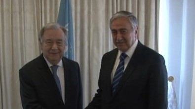 Akıncı BM Genel Sekreteri Guterres İle Bir Araya Geldi