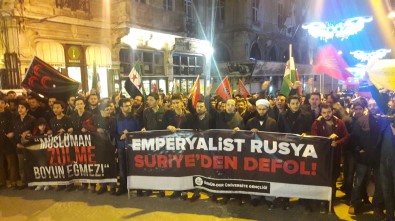 Beyoğlu'nda İdlib Protestosu