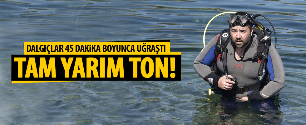 Ata Demirer, Bodrum'da deniz temizliği yaptı