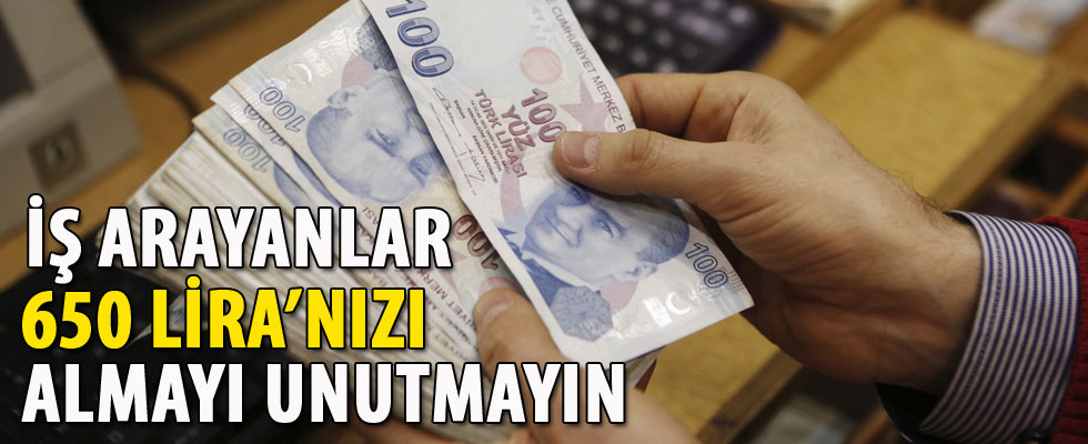 Hükümetten iş arayanlara 650 TL!