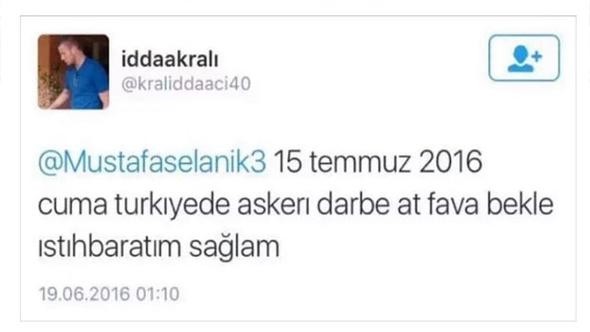 Teğmenden darbe tweet’i: At fav'a bekle