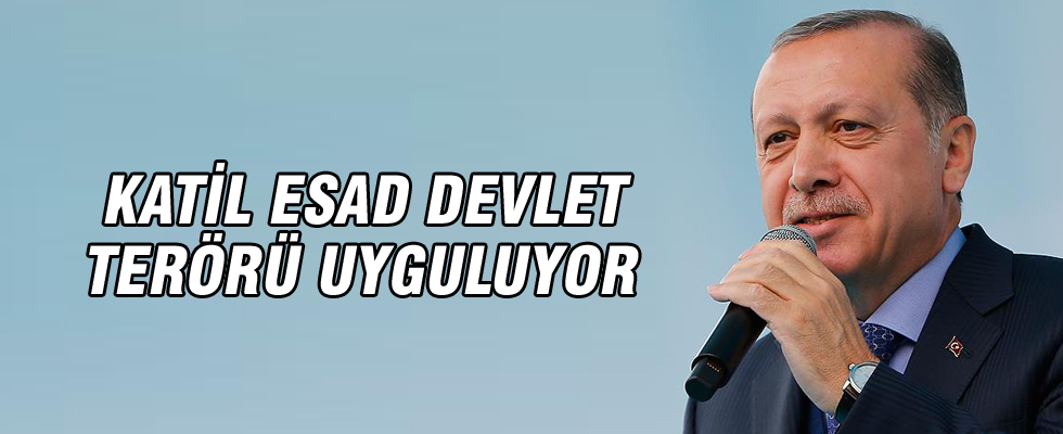 Cumhurbaşkanı Erdoğan: Katil Esad devlet terörü uyguluyor