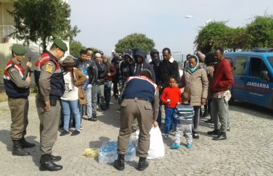 İzmir'de Göçmen Kaçakçılığı Operasyonunda 46 Göçmen Yakalandı